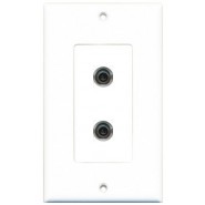 Placa Tapa 2 Jack 3.5 audio en plástico ABS